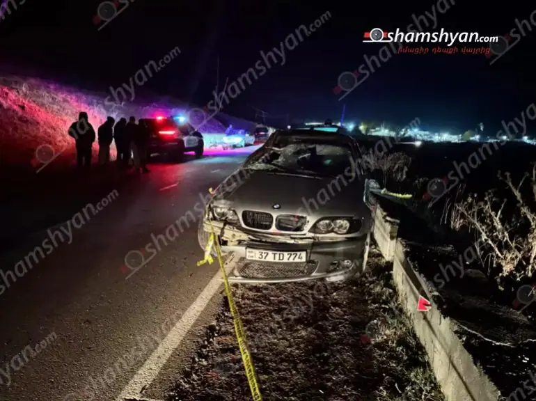 Ճամբարակ-Վահան ճանապարհին «BMW»-ն բախվել է ձիուն. ձիավորը տեղափոխվել է հիվանդանոց