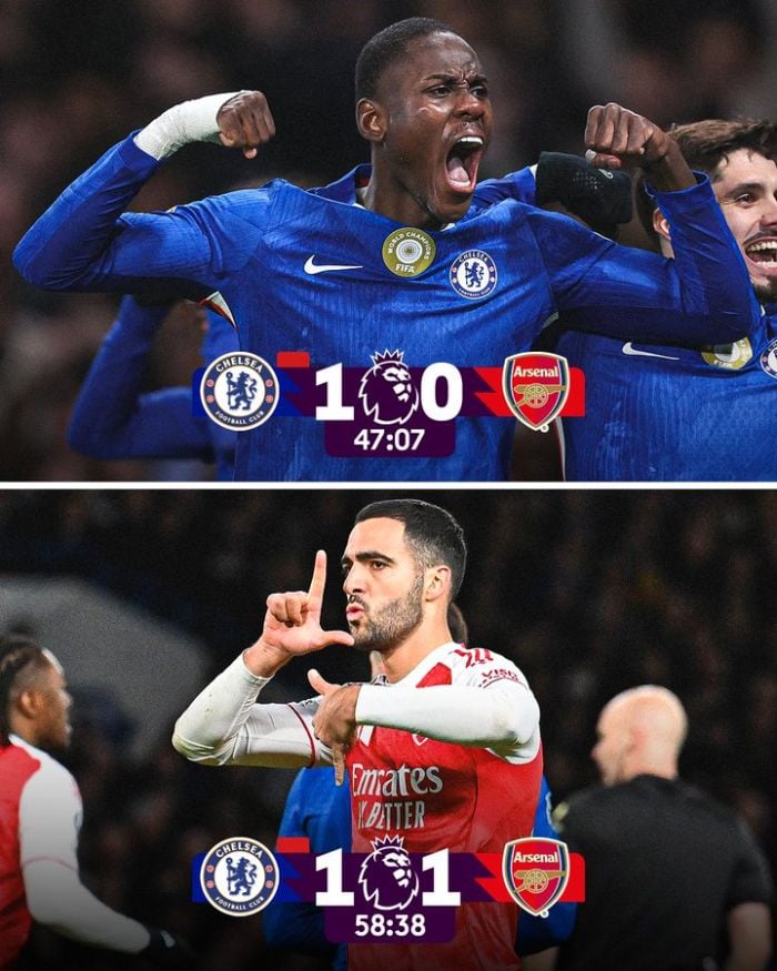 Անգլիայի Պրեմիեր լիգայի առաջնության 13-րդ տուրում տեղի ունեցավ լոնդոնյան դերբին «Չելսիի» եւ «Արսենալին» միջեւ։ Գրանցվեց ոչ ոքի՝ 1:1 (տեսանյութ): 38-րդ րոպեին մրցակցի ոտքին հարվածելու համար հեռացվեց «Չելսիի» 24-ամյա էկվադորցի հարձակվող Մոյզես Կայսեդոն։ 48-րդ րոպեին հանդիպման հաշիվը բացեց «Չելսիի» 26-ամյա անգլիացի հարձակվող Տրեւո Չալոբան։ «Արսենալին» պարտությունից փրկեց 29-ամյա իսպանացի կիսապաշտպան Միկել Մերինոյի գոլը 59-րդ րոպեին։ «Արսենալը» 30 միավորով գլխավորում է մրցաշարային աղյուսակը եւ 5 միավոր առաջ է երկրորդ տեղում գտնվող «Մանչեսթեր Սիթիից»։ «Չելսին» երրորդն է՝ 24 միավոր։ Standings provided by Sofascore Հետևեք NEWS.am SPORT-ին Facebook-ում, Twitter և Telegram-ում