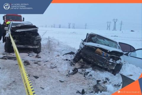 На автодороге Кучак-Апаран столкнулись автомобили: есть пострадавшие