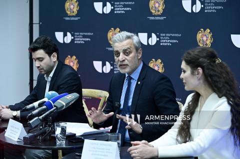 Пресс-брифинг, посвященный открытию нового здания Всеармянского театра имени Соса Саргсяна