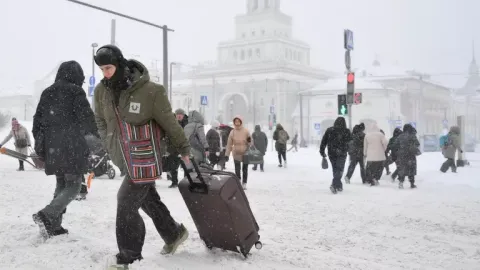 В Москве выпал обильный снег