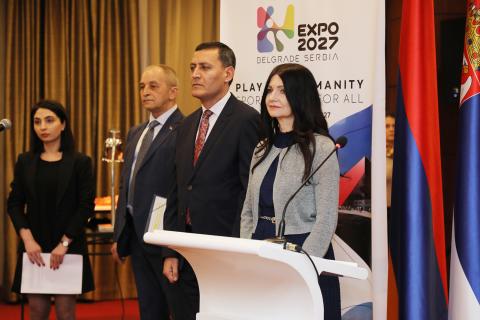 Заместитель министра образования, науки, культуры и спорта РА присутствовал на мероприятии, посвященном национальному празднику Сербии