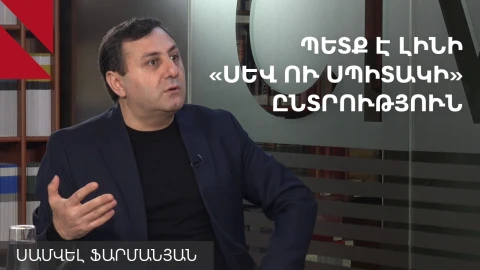 Փաշինյանին հաղթել հնարավոր է միայն «սև ու սպիտակ» ընտրություններով. Սամվել Ֆարմանյան